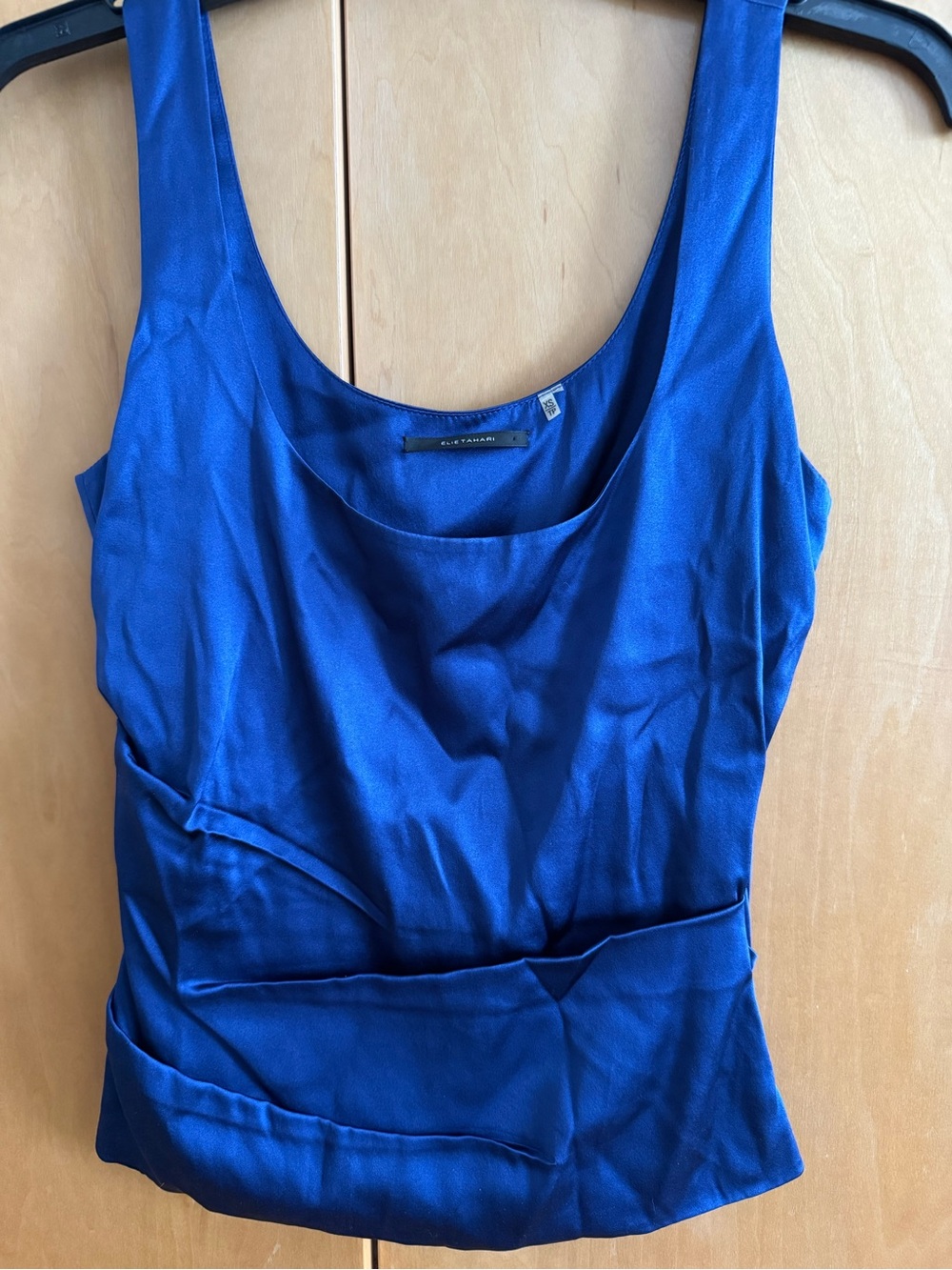 Elie Tahari silk structured Navy Blue Tank Top
